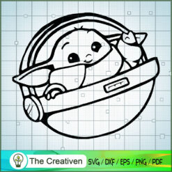 Baby On Board Yoda Clipart SVG Cut File for Cricut & Silhouette