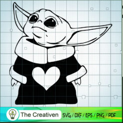 Yoda without Heart SVG Cut File for Cricut & Silhouette