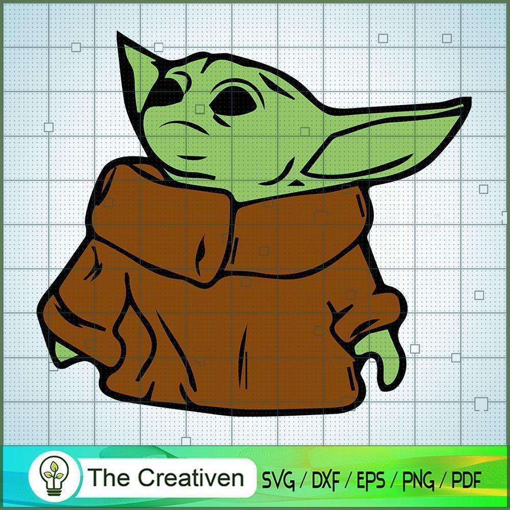 Baby Yoda SVG Cut File for Cricut & Silhouette 1 Baby Yoda SVG Cut File for Cricut & Silhouette