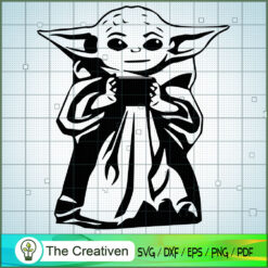 Baby Yoda Coffee Mug SVG Cut File for Cricut & Silhouette