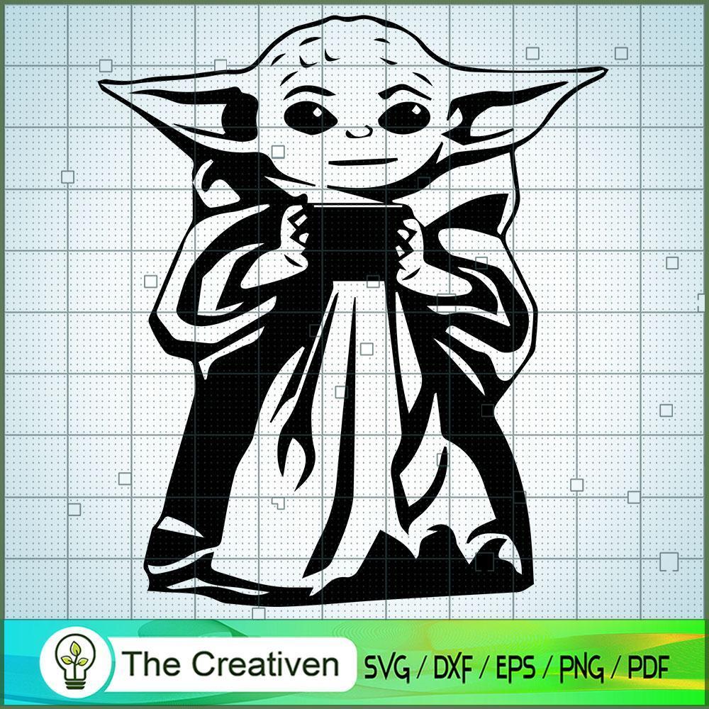 Baby Yoda Coffee Mug SVG Cut File for Cricut & Silhouette 1 Baby Yoda Coffee Mug SVG Cut File for Cricut & Silhouette