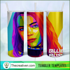 Billie Elish Skinny Tumbler Wrap – Digital Download