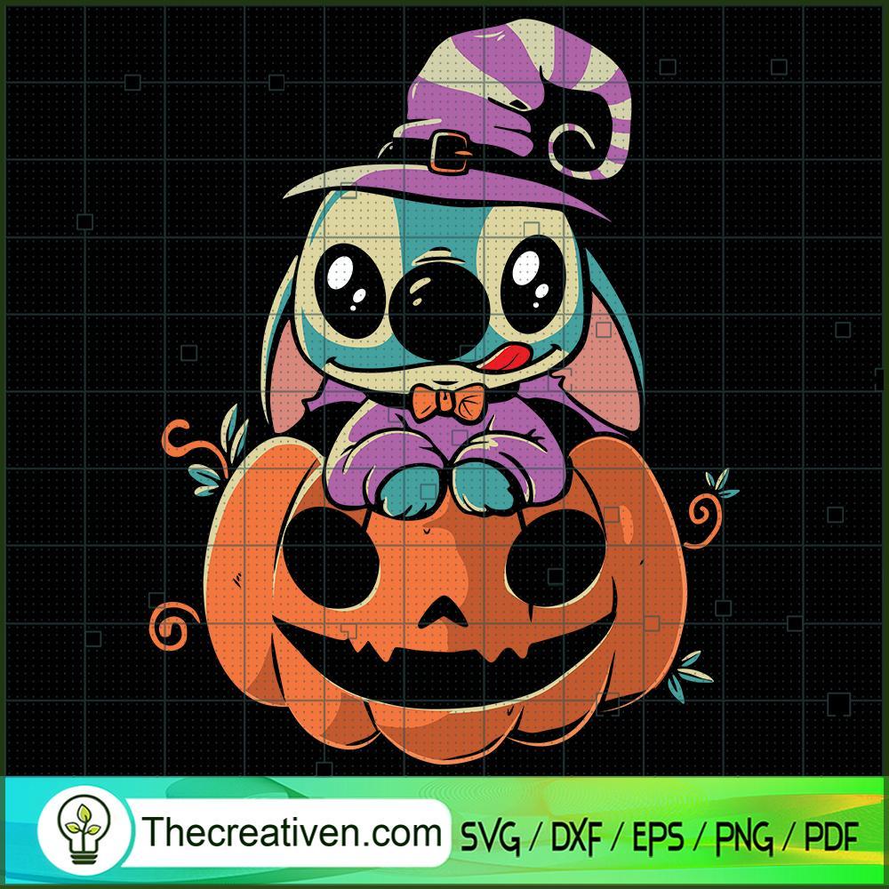 Stitch Witch with Pumpkin SVG Cut File for Cricut & Silhouette 1 Stitch Witch with Pumpkin SVG Cut File for Cricut & Silhouette
