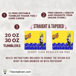 Alternative view of Boruto Skinny Tumbler Wrap – Digital Download