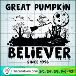 Great Snoopy Pumpkin Believer Since 1996 SVG, Scary SVG, Halloween SVG