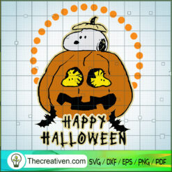 Happy Halloween Snoopy Inside Pumpkin SVG, Snoopy SVG, Halloween SVG