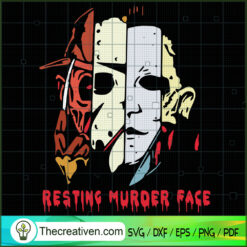 Resting Murder Face Halloween SVG, Scary SVG, Halloween SVG