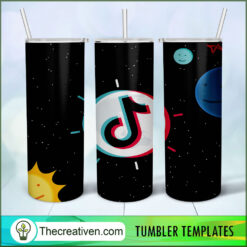 Black Logo Tiktok 20oz Tumbler Wrap – Digital Download