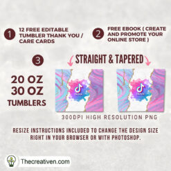 Alternative view of Tiktok Logo Maple 20oz Tumbler Wrap – Digital Download