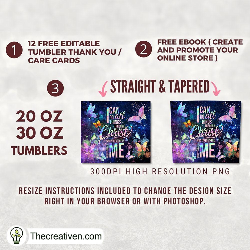 I Can Do All Things Through Ch Tumbler Wrap Download 2 I Can Do All Things Through Ch Tumbler Wrap Download - Image 2