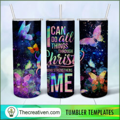 The Creativen 37 I Can Do All Things Through Ch Tumbler Wrap Download