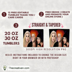 Alternative view of 3 Sister Of Sanderson 20oz Tumbler Wrap – Digital Download