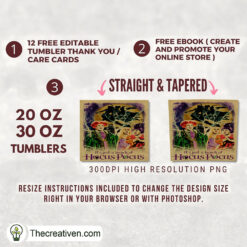 Alternative view of It's Just A Bunch Of Hocus Pocus 20oz Tumbler Wrap – Digital Download