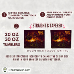 Alternative view of Hocus Pocus Sun Night 20oz Tumbler Wrap – Digital Download