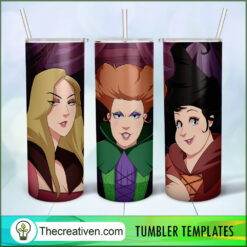 Bad Witch Halloween Art 20oz Tumbler Wrap – Digital Download