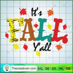 It's Fall Y'all SVG Cut File for Cricut & Silhouette Design 34786