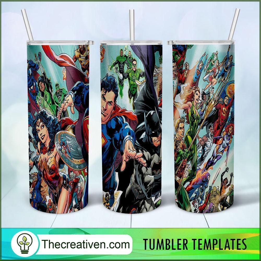 DC Comics Poster 20oz Tumbler Wrap – Digital Download 1 DC Comics Poster 20oz Tumbler Wrap – Digital Download