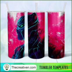 Black Panther Pink Poster 20oz Tumbler Wrap – Digital Download