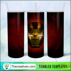 Iron Man Head 20oz Tumbler Wrap – Digital Download
