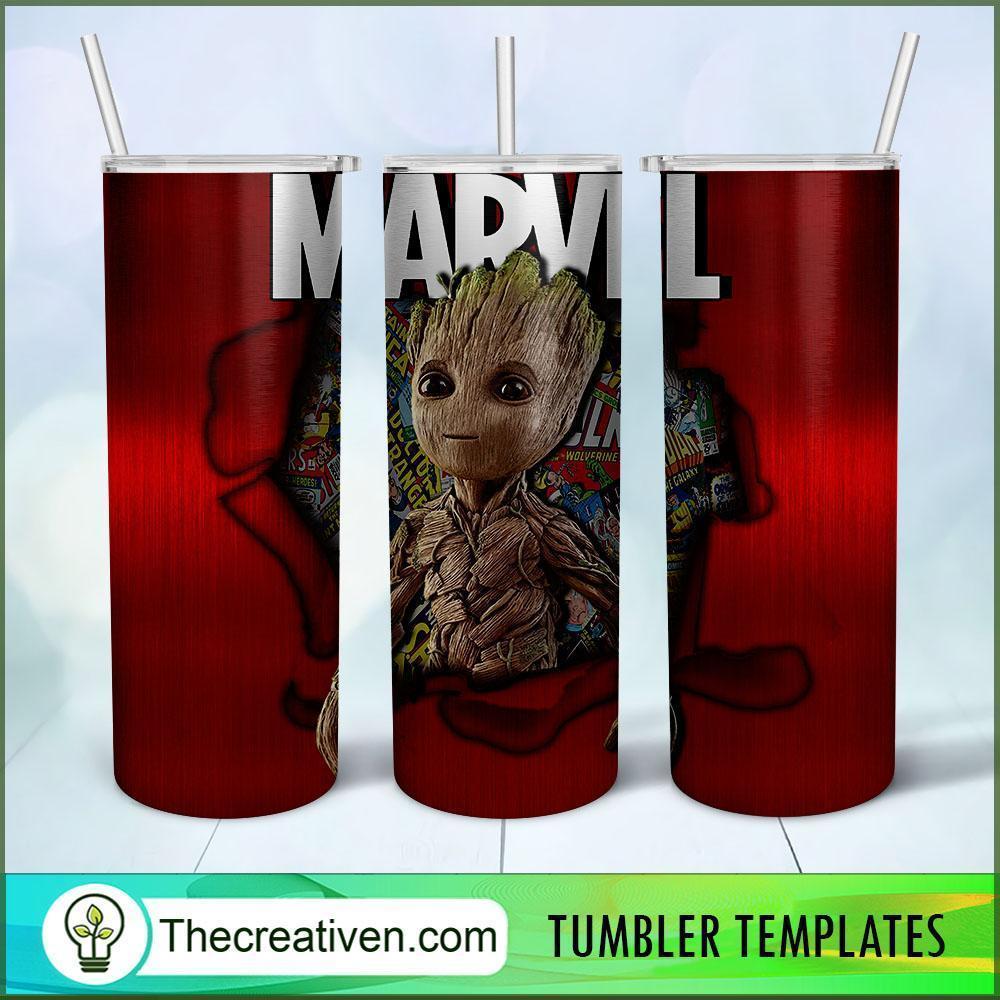 Groot Art Marvel 20oz Tumbler Wrap – Digital Download 1 Groot Art Marvel 20oz Tumbler Wrap – Digital Download