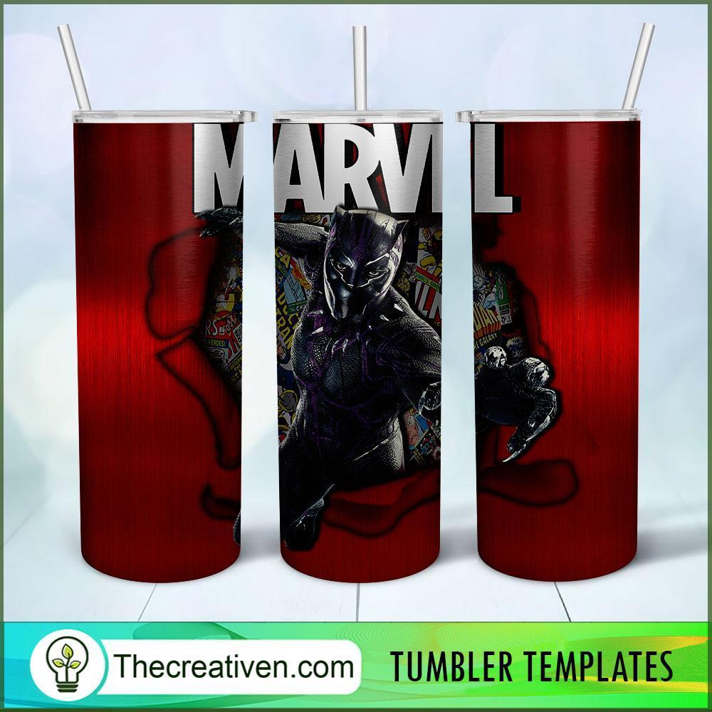 Black Panther Marvel 20oz Tumbler Wrap – Digital Download 1 Black Panther Marvel 20oz Tumbler Wrap – Digital Download