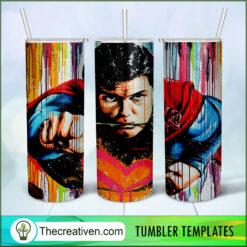 Superman Heart Art 20oz Tumbler Wrap – Digital Download