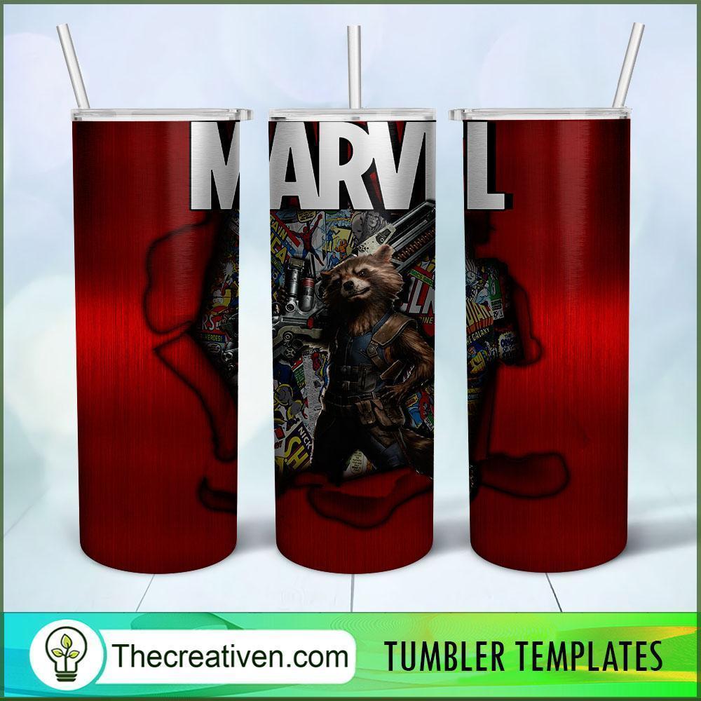 Rocket Raccoon Marvel 20oz Tumbler Wrap – Digital Download 1 Rocket Raccoon Marvel 20oz Tumbler Wrap – Digital Download