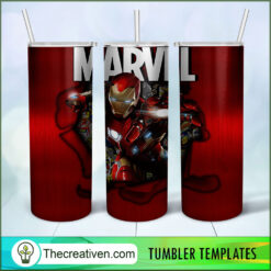 Iron Man Marvel 20oz Tumbler Wrap – Digital Download