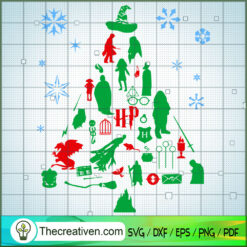 HP Pine Tree SVG, Hogwarts SVG, Harry Potter SVG