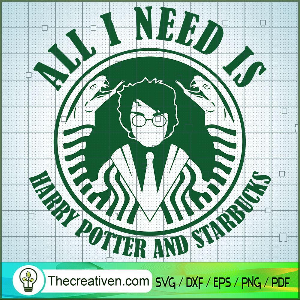 All I Need Is Harry Potter And Starbuc SVG Cut File fo Design 34068 1 All I Need Is Harry Potter And Starbuc SVG Cut File fo Design 34068