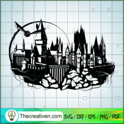 Hogwarts Castle Monogram SVG, Hogwarts SVG, Harry Potter SVG