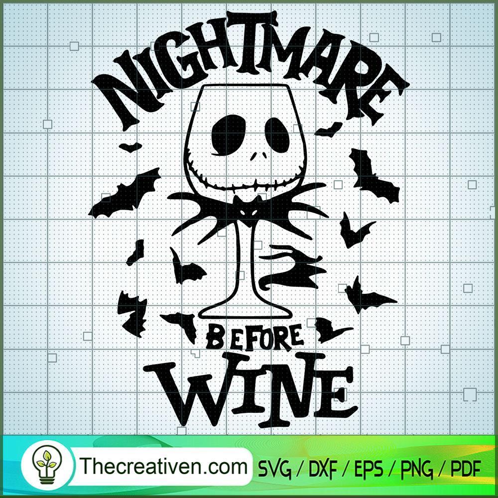 Nightmare Before Wine SVG Cut File for Cricut & Silhouette 1 Nightmare Before Wine SVG Cut File for Cricut & Silhouette