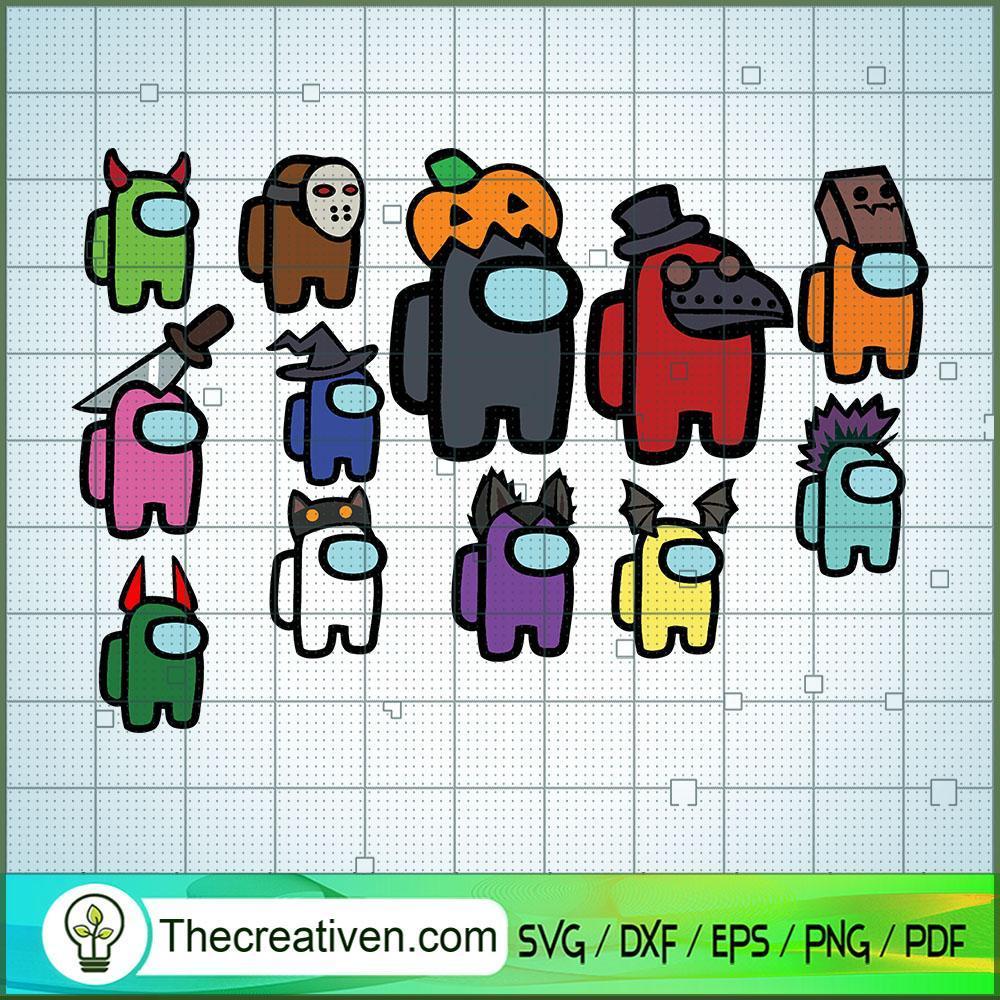 Among Us Halloween Bundle SVG Cut File for Cricut & Silhouette 1 Among Us Halloween Bundle SVG Cut File for Cricut & Silhouette