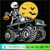 Halloween Skeleton Riding Monster Truc SVG Cut File fo Design 33588