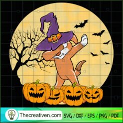 Dabbing Dog Halloween Dab Pe SVG Cut File for Cricut