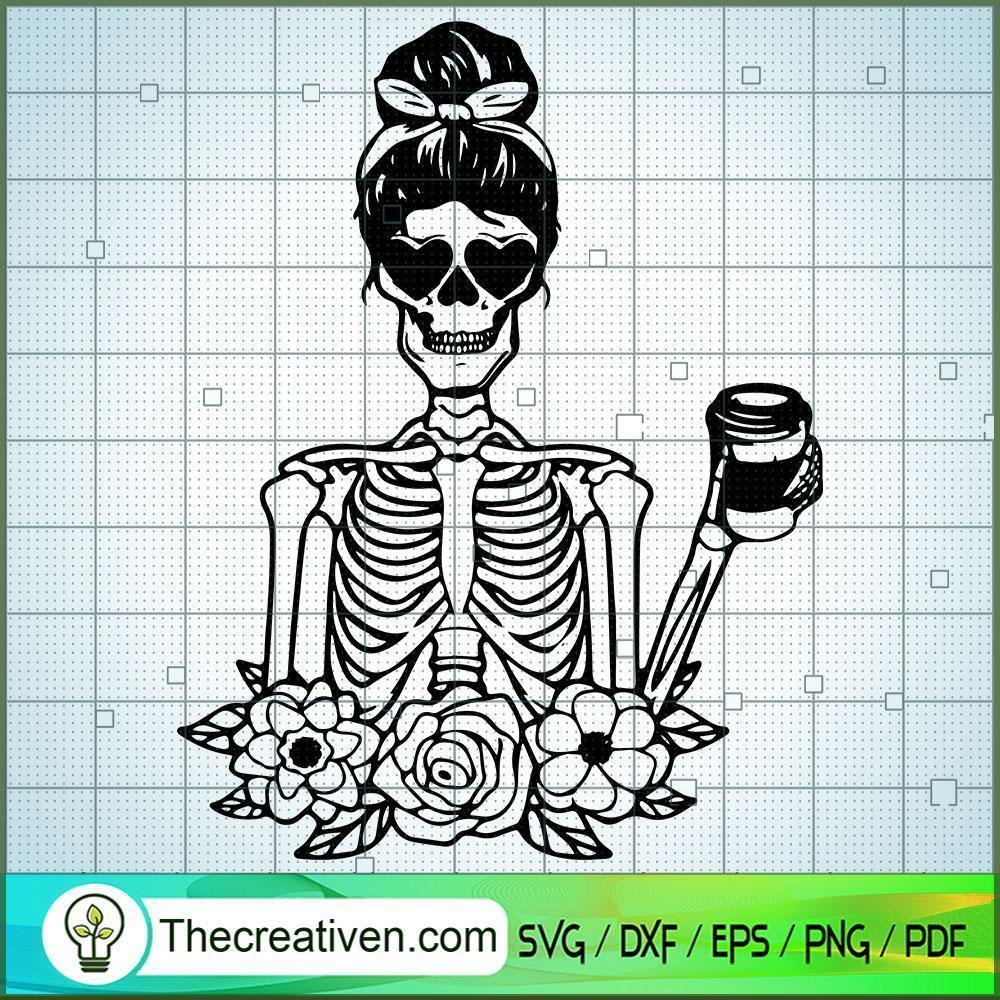Skeleton Drinking Coffee Lov SVG Cut File for Cricut 1 Skeleton Drinking Coffee Lov SVG Cut File for Cricut