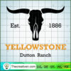 Yellowstone Cow Head SVG, Yellowstone SVG, American Cowboy SVG