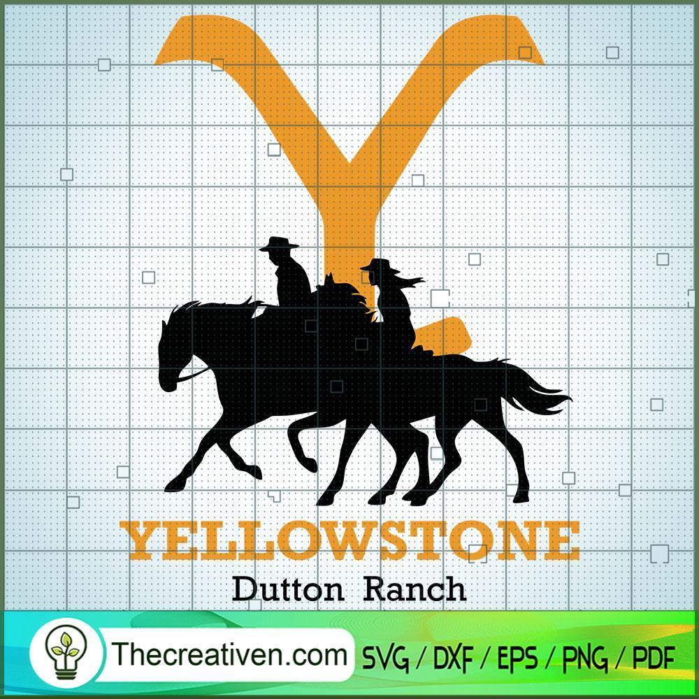 Big Logo Yellowstone And Cow SVG Cut File for Cricut 1 Big Logo Yellowstone And Cow SVG Cut File for Cricut