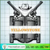Yellowstone Logo Gun SVG, Yellowstone SVG, American Cowboy SVG