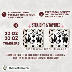 Alternative view of 20oz Skinny Tumbler Soccer Mom Tumbler Wrap – Digital Download