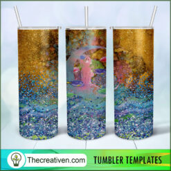 20oz Skinny Tumbler Mermaid Glitter Tumbler Wrap – Digital Download