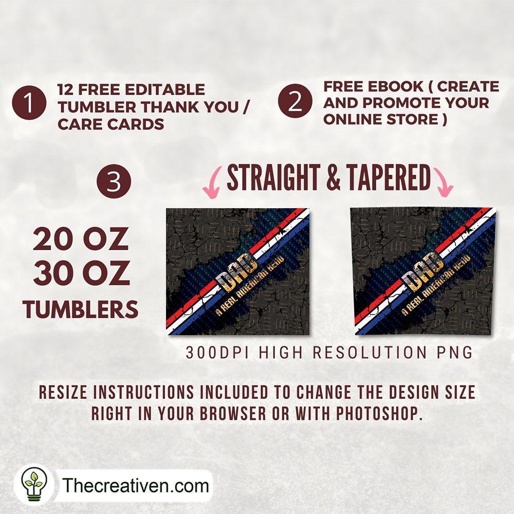 20oz Skinny Tumbler DAD a Real Tumbler Wrap Download 2 20oz Skinny Tumbler DAD a Real Tumbler Wrap Download - Image 2