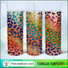 20oz Skinny Tumbler Leopard Rainbow Tumbler Wrap – Digital Download 5 136 copy 2