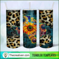 20oz Skinny Tumbler Texas Sunf Tumbler Wrap Download