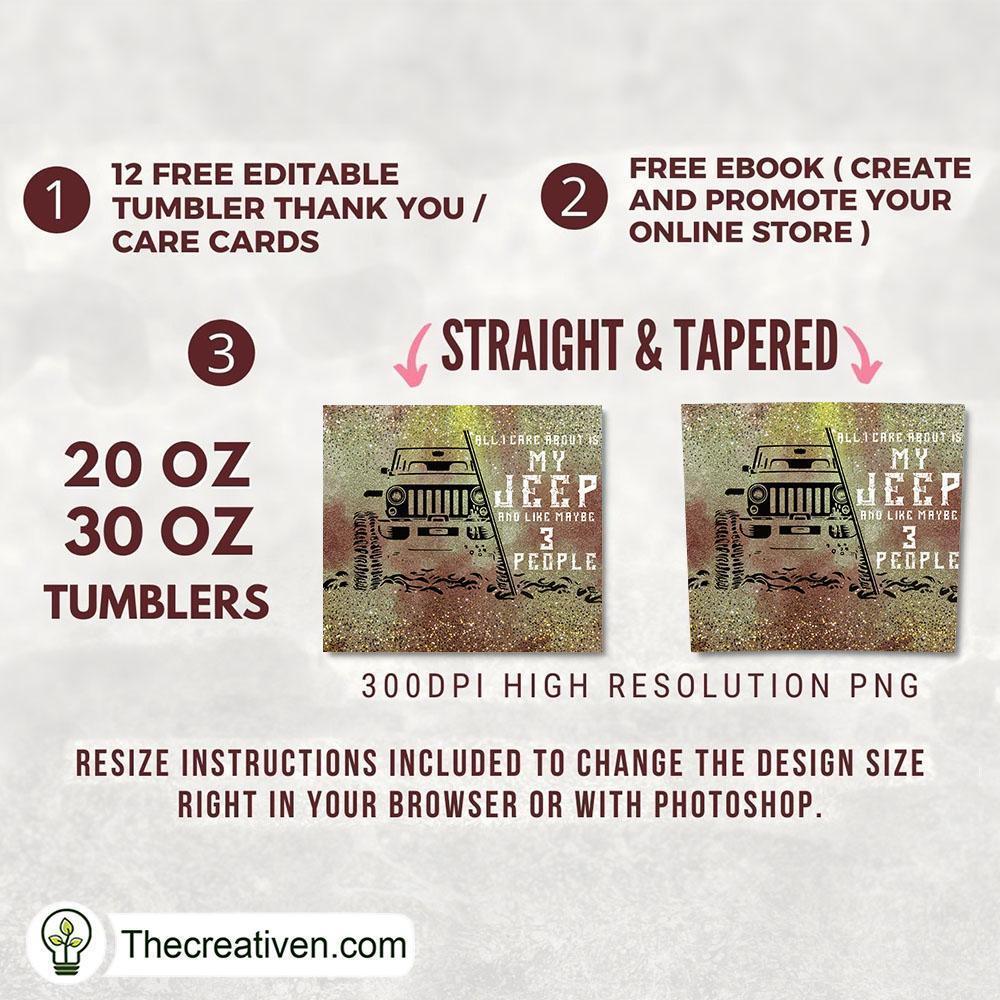 20oz Skinny Tumbler My Jeep Go Tumbler Wrap Download 2 20oz Skinny Tumbler My Jeep Go Tumbler Wrap Download - Image 2