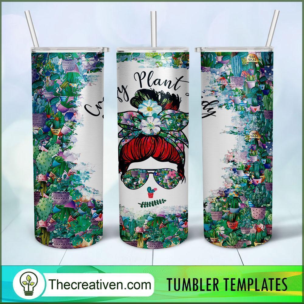 20oz Skinny Tumbler Crazy Plant Lady Tumbler Wrap – Digital Download 1 20oz Skinny Tumbler Crazy Plant Lady Tumbler Wrap – Digital Download