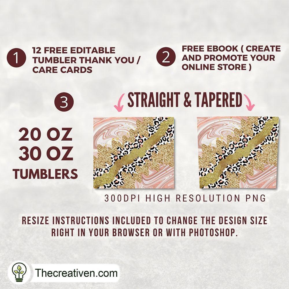 20oz Skinny Leopard Alcohol In Tumbler Wrap Download 2 20oz Skinny Leopard Alcohol In Tumbler Wrap Download - Image 2