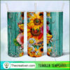 20oz Skinny Sunflower Wood Tumbler Tumbler Wrap – Digital Download 5 66 copy 2