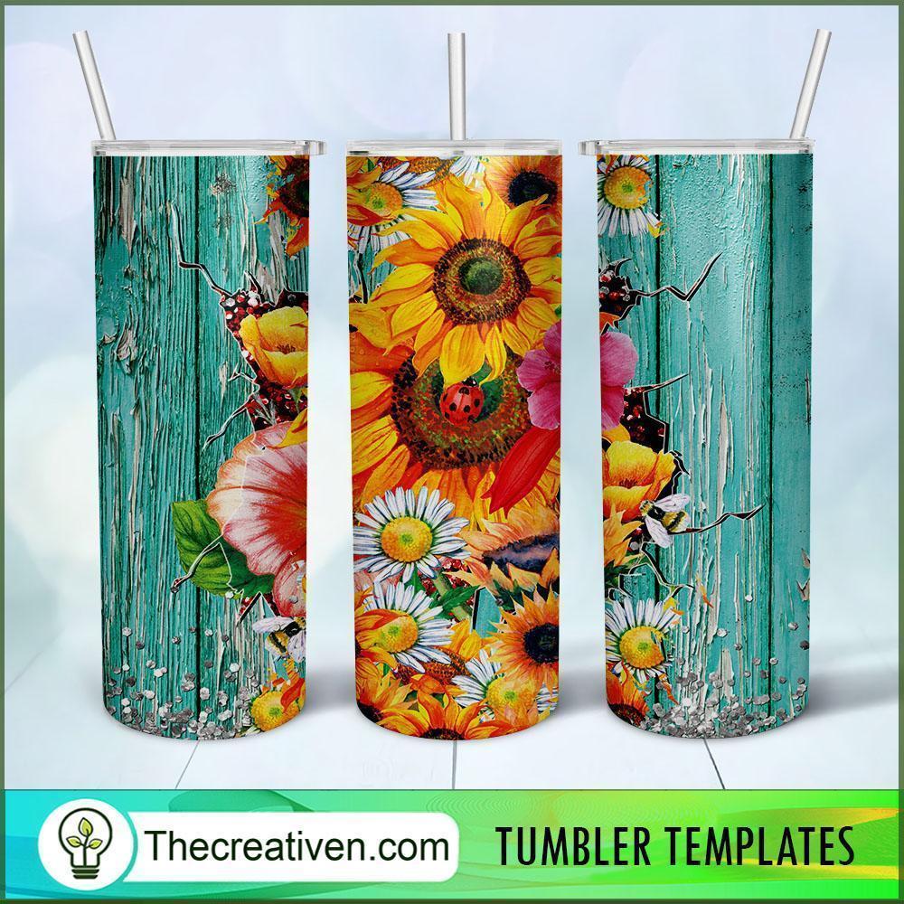 20oz Skinny Sunflower Wood Tumbler Tumbler Wrap – Digital Download 1 20oz Skinny Sunflower Wood Tumbler Tumbler Wrap – Digital Download