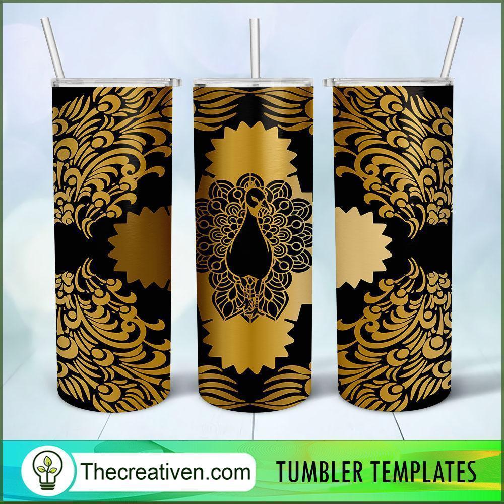 Golden Color Peacock Feather 2 Tumbler Wrap Download 1 Golden Color Peacock Feather 2 Tumbler Wrap Download